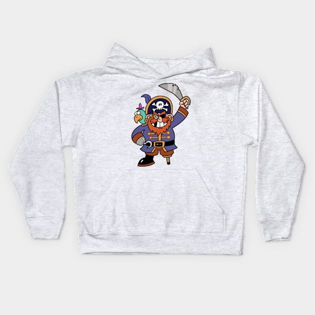 A Pirate & His Best Buddy Kids Hoodie by Renzo's Cauldron